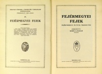 HIRN László (szerk.): Fejérmegyei fejek. Fejérvármegye tíz évvel Trianon után.