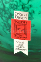 Schwott Zwiesel fújt kis váza, jelzett, hibátlan, m: 14 cm