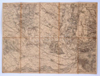 1882 Magyarszőgyény térképe, 1:75.000, vászonra kasírozva, hajtogatva, 38x51 cm