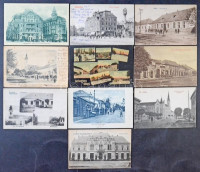 Egy doboznyi, kb. 600-650 db RÉGI magyar és történelmi magyar városképes lap / Cca. 600-650 pre-1945 historical Hungarian town-view postcards from the Kingdom of Hungary in a box