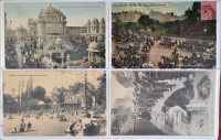 22 db RÉGI nagy-britanniai városképes lap albumban / 22 pre-1945 Great-British town-view postcards in an album