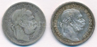 1895KB-1915KB 1K Ag 'Ferenc József' (2x) T:1-,2- patina Adamo K5, K5.1