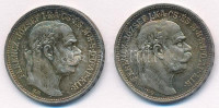 1915KB 1K Ag 'Ferenc József' (2x) T:1- patina Adamo K5.1