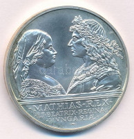 1990. 500Ft Ag 'Mátyás király / Beatrix' T:BU kis patina Adamo EM113