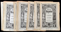 Ribáry Ferenc-Marczali Henrik-Molnár Antal: Világtörténelem a mívelt magyar közönség számára I-VIII. kötet. 1-148. füzet. Bp.,1879-1885, Méhner Vilmos. Kiadói aranyozott félbőr mappák, benne kiadói papírkötéses füzetekkel,