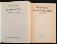 Illyés Gyula: Naplójegyzetek. 1946-1960. Vál., szerk., sajtó alá rendezte: Illyés Gyuláné. Bp.,1987,Szépirodalmi. Kiadói egészvászon-kötésben.+Fodor Ilona: Szembesítés. Illyés Gyula életútja Párizsig. Bp.,1975,Magvető. Kiadói
