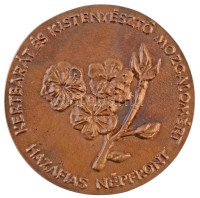 DN 'Somogyi Imre 1902-1947 / Kertbarát és Kistenyésztő Mozgalomért - Hazafias Népfront' kétoldalas Br emlékérem (99mm) T:1-