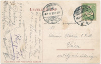 1909 Debrecen, Piac utca, Központi Bank, városi vasút vonat. Thaisz Arthur előbb Pongrácz Géza kiadása