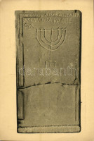 Országos Magyar Zsidó Múzeum: Esztergomban talált római sírkő a III. századból (A zsidók legrégibb emléke Magyaroszágon) / Jewish Roman gravestone from the 3rd century. National Hungarian Jewish Museum. Judaica