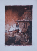 Byssz Róbert rajzaival: Maupassant: A vörös lámpás ház, 1921. Pán