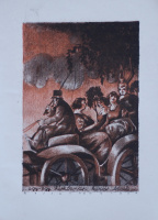 Byssz Róbert rajzaival: Maupassant: A vörös lámpás ház, 1921. Pán