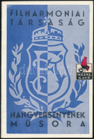 1935-1936 Filharmoniai Társaság 2 műsorfüzete, benne a zenekar nyilvános főpróbáival, a vezénylő Dr. Dohnányi Ernő és Dr. Fleischer Antal, az egyiknél a közreműködők között Dohnányi Ernővel. A borítókon Szeiler naptár