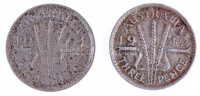Ausztrália 1942. 3p Ag 'VI. György' + 1951. 3p Ag 'VI. György' T:2Australia 1942. 3 Pence Ag 'George VI' + 1951. 3 Pence Ag 'George VI' C:XF