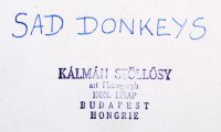 Szőllősy Kálmán (1887-1976): Sad donkeys, pecséttel jelzett, feliratozott fotó, sarkain kis törésnyomok, 38×30 cm