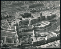 cca 1975 Budapest, légi felvétel a Királyi Várról, 13×16 cm