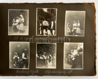 1932 Felvidéki, tátrai autóbusz utazáson készült képeket tartalmazó fotóalbum 94 feliratozott fotó: városok, szlovák és cigány népviselet, Tátra / 1932 Album of Slovakian terrain. Tatra, Slovakian folklore. 94 photos with