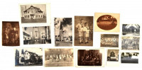 cca 1916-1953 Vegyes fotó, fotólap és képeslap tétel, 14 db, 8x6 cm és 10x14 cm közötti méretben