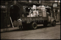 cca 1951 Teherautó előlről, hátulról, oldalról, 4 db vintage negatív Fekete György (1904-1990) budapesti fényképész hagyatékából, 24x36 mm