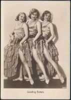 cca 1920-1930 Landing Sisters trió, fotólap, 14,5×10,5 cm