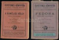 Egyetemes Könyvtár 2 kötete (103-04., 125-127.) Ifj. Dumas S.: A kaméliás hölgy. Ford.: Dr. Baján Miksa.;Sardou Viktor: Fedora. Ford.: Zoltán Vilmos. Győr, én., Gross-Testvérek. Kiadói papírkötés, az egyik felvágatlan példány