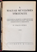 A magyar művelődés története. 1-2. köt. (Egy kötetben.) Szerk.: Lukács György. A könyv fametszetű díszeit Reiter László készített. Bp.,[1929], Pantheon, 678 p. Gazdag képanyaggal. Kiadói aranyozott egészvászon-kötés, kopott