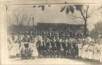 1930 Abaújvár, Falu ünnep, csoportkép, photo (EK)