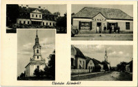 Ádánd, Csapody kastély, Református templom, Fő utca, Hangya Szövetkezet üzlete és saját kiadása