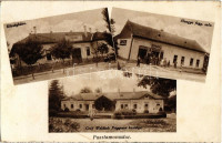 Pusztamonostor, Községháza, Gróf Waldeck Frigyesné kastélya, Hangya Fogyasztási Szövetkezet üzlete és saját kiadása (Rb)