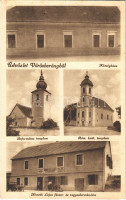 Vörösberény (Balatonalmádi), községháza, Református és római katolikus templom, Németh Lajos fűszer és vegyeskereskedése és saját kiadása