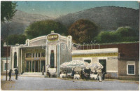 Trencsénteplic-fürdő, Trencianske Teplice; Olimpia mozgószínház, mozi, kávé és tej csarnok  / cinema, coffee and milk hall, cafe