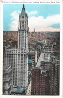 1936 New York City, Woolworth Building and Broadway looking North (EK)