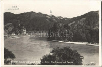 Greiner Strudel mit Insel Wörth u. Ruine Werfenstein a.d. Donau / castle ruin