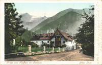 Hieflau (Gesäuse), Hotel Post / hotel. Purger & Co. Photochromiekarte 1841. Verlag Otto Hübner