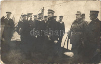 1915 SMS Viribus Unitis Osztrák-Magyar Haditengerészet Tegetthoff-osztályú dreadnought csatahajója fedélzetén IV. Károly és Anton Haus / Erzherzog Karl Franz Josef auf S.M. Schiff 'Viribus Unitis' / WWI Austro-Hungarian Navy K.u.K.