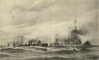 Az Osztrák-Magyar Haditengerészet torpedónaszád flottája / K.u.K. Kriegsmarine Torpedobootflottille / WWI Austro-Hungarian Navy torpedo boat fleet. F. W. Schrinner s: Ramberg