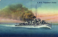 SMS Streiter az Osztrák-Magyar Haditengerészet Huszár-osztályú rombolója / K.u.K. Kriegsmarine Torpedoboot Zerstörer / Austro-Hungarian Navy Huszár class torpedo destroyer + K.U.K. FESTUNGS-ARTILLERIE-REGIMENT 3. FELDCOMPAGNIE'