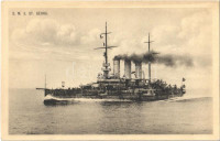 SMS Sankt Georg osztrák-magyar páncélos cirkáló / K.u.K. Kriegsmarine Panzerkreuzer / WWI Austro-Hungarian Navy, SMS Sankt Georg armored cruiser. Phot. A. Beer 1913