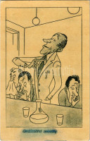 Öndicséret mindig...  Képzőművészeti Alap / Hungarian humorous art postcard s: Hegedüs István (fl)