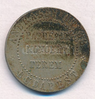 ~1930-1940. 'Pathefon Koncert Terem / A lemezek tű nélkül játszanak' fém zseton (23mm) T:2 patina