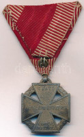1916. 'Károly-csapatkereszt' cink kitüntetés mellszalagon T:2 Hungary 1916. 'Charles Troop Cross' Zn decoration on ribbon C:XF NMK 295.