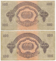 1944. 100P 'A Vöröshadsereg Parancsnoksága' (2x) 'AK' és 'AM' sorozat T:III Adamo P47