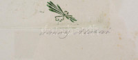 Almásy Aladár (1946-): Rózsatangó. Rézkarc, papír, jelzett, számozott (28/100), enyhén foltos, üvegezett keretben, 39×29 cm