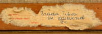 Bráda Tibor (1941-): Csendélet denevérrel. Olaj, vászon, jelzett és datált (Bráda 1977), hátoldalán a művész autográf, kissé hiányos címkéjével és a Képcsarnok Vállalat hiányos raglapjával, keretben 60×70 cm