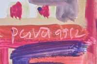 Csepeli Németh Miklós (1934-2012): Utcakép, akvarell, papír, jelzett, datált (99), 15x45 cm