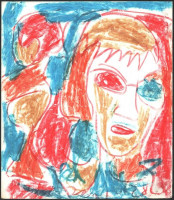 Cs. Németh Miklós (1934-2012): Színes portré. Pasztell. papír. jelzett 28x25 cm