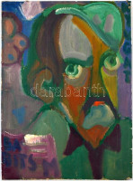 Cs. Németh Miklós (1934-2012): Babits Mihály emlékére. Olaj, karton, jelzett, 94x79 cm