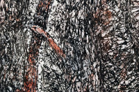 Csorba Simon László (1943-): Jelenet III. Tus, papír, üvegezett kerettel, 40×28 cm