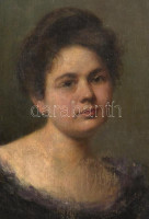 Glatter Ármin (1861-1931): Férj és felesége portréja (2 db mű). Olaj, vászon, jelzett, sérült. Díszes, sérült fa keretben, 60×49,5 (férj portréja) és 55,5×45,5 cm (feleség portréja)
