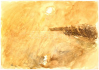 Somlai Vilma (1938-2007): Nádas I. Akvarell, papír, jelzett, hátoldalán a művész bélyegzőjével, 35x50 cm