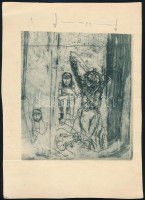 Össz. 5 db klf. rézkarc és hidegtű grafika, többek közt Varga Nándor Lajos, Pirkenstein után (1895-1978): Fünfkirchen (Pécs), rézkarc, papír, jelzett a karcon, 9,5x14,5 cm